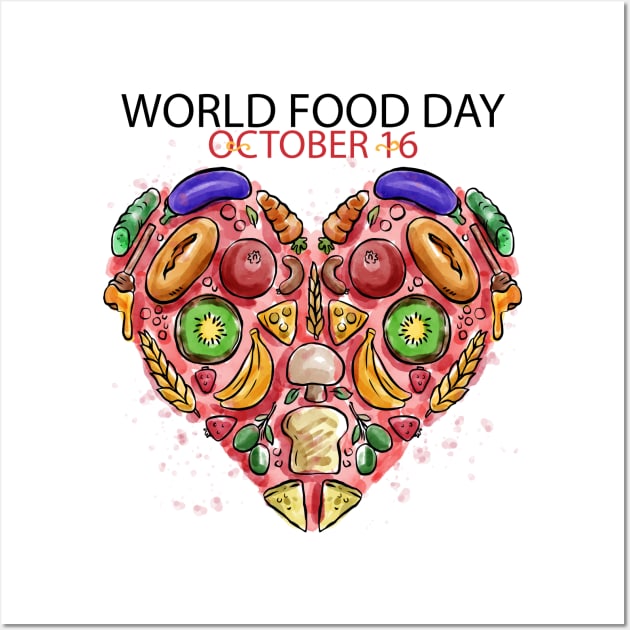 World Food Day October 16 Wall Art by Mako Design 